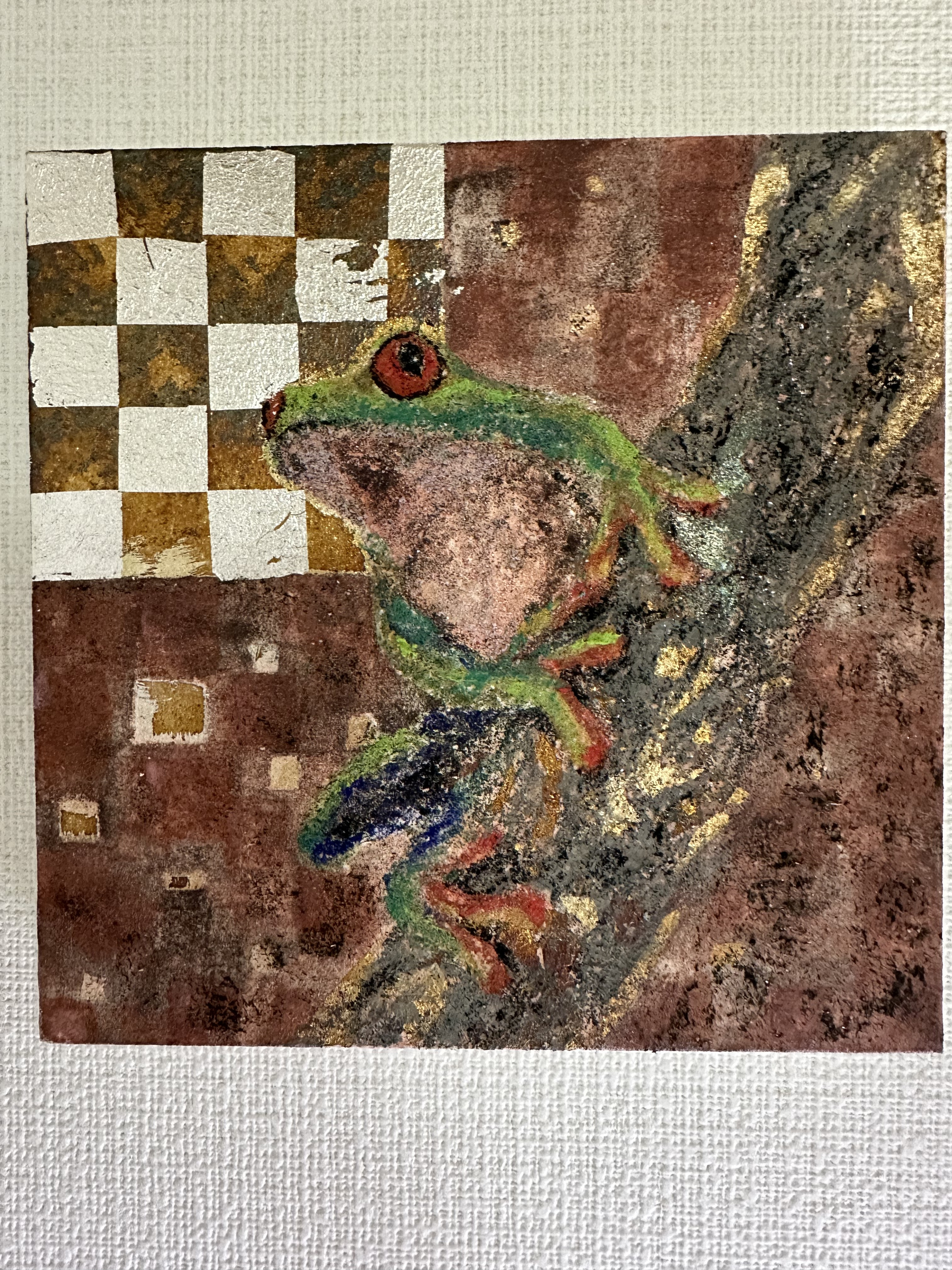 岩绘】カエル 日本画 原画 絵画 2900deJ 通販 17267259｜Creema