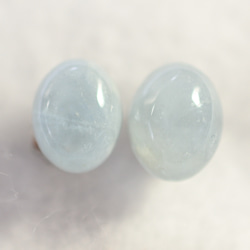 （1 件）海藍寶石耳環（9 x 7 毫米，鈦柱） 第2張的照片