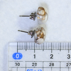 （1 件）銅方解石耳環（10 毫米，鈦柱） 第5張的照片