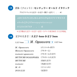 【お薬手帳ケース：マリンブルー】ゴート（山羊）革製×スムース革　MK-1403-GV 13枚目の画像