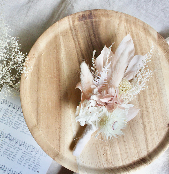 natural corsageドライフラワーコサージュ入学式卒業式 HARENOHI