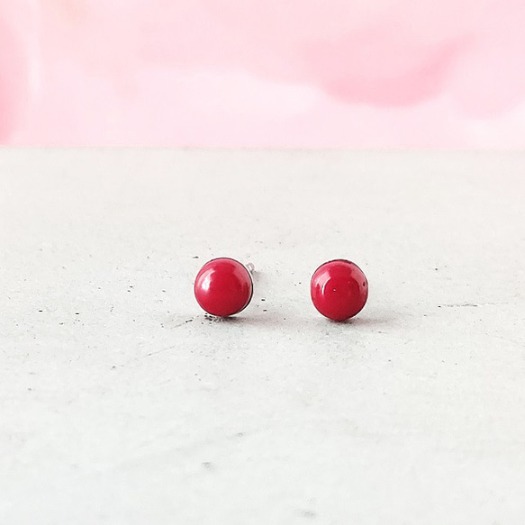 本珊瑚 ピアス 血赤珊瑚.桃色珊瑚. ≪送料無料&1年保証付き≫