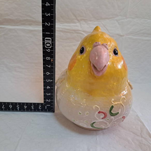 オカメインコ　小鳥ポット　オカメポット　ちゃんと使えないポット　300ml　花入れ　インテリア　陶器　H866 19枚目の画像