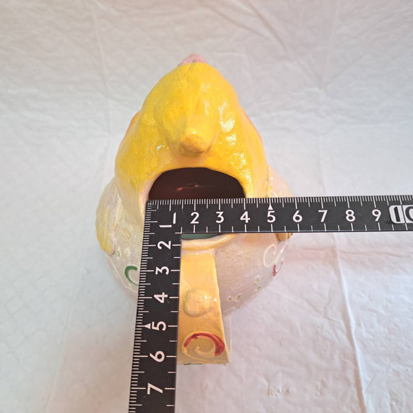 オカメインコ　小鳥ポット　オカメポット　ちゃんと使えないポット　300ml　花入れ　インテリア　陶器　H866 18枚目の画像