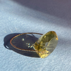 Prana candy gem ✴︎最高ランク超大粒レモンクォーツ✴︎k14gfリング　約13.5号 6枚目の画像