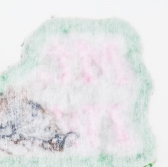 【ワッペン型】鐘鳴る岩木山　麗らかな桃色の山タグ 4枚目の画像