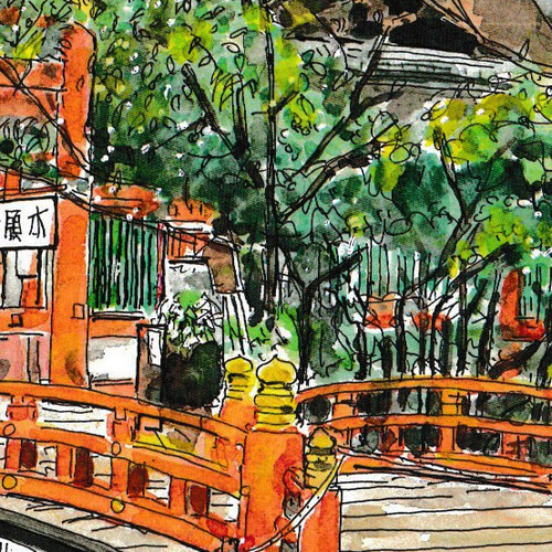 A4サイズ「京都 上賀茂神社」 京の水彩画工房 絵画 京の水彩画 A4サイズ「京都 上賀茂神社」 京の水彩画工房 絵画 京の水彩画