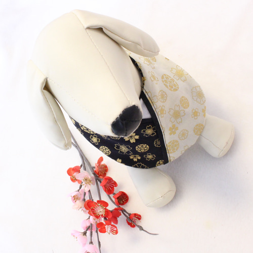 犬服 和柄スタイ(白黒桜柄) ペット服・アクセサリー M'sDog 通販