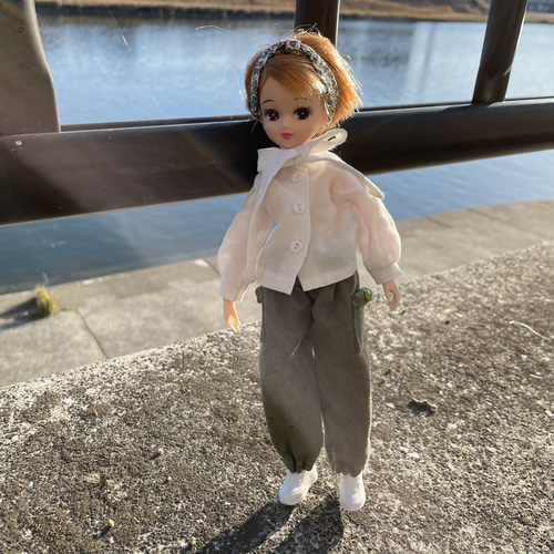 L2402 リカちゃん ブライス ハンドメイド 服 ファージレ ボウタイ