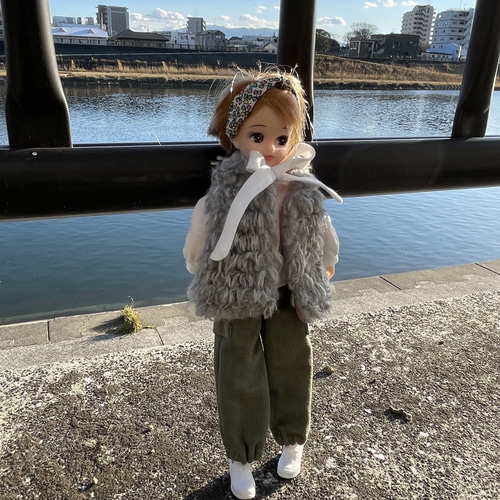 L2402 リカちゃん ブライス ハンドメイド 服 ファージレ ボウタイ