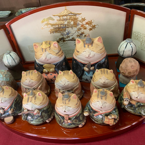 山田知代子 猫雛揃い 6号【送料込み】 ひな人形・雛飾り ほたる子 通販