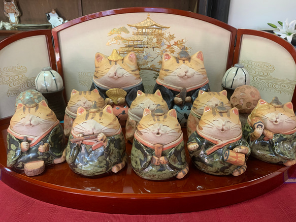 山田知代子 猫雛揃い 6号【送料込み】 ひな人形・雛飾り ほたる子 通販