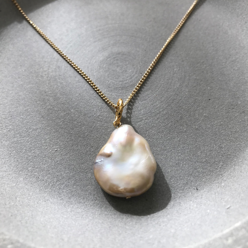 【0713】ペンダントトップ 淡水パール 大粒オイスター ※訳あり価格※ 0713】ペンダントトップ 淡水パール 大粒オイスター ※訳あり価格