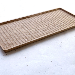 【ご予約商品】我谷盆 栗 30×13×1.2cm ナチュラル お盆 トレイ 木地盆 折敷 1枚目の画像