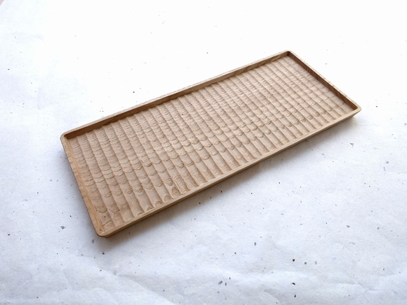 【ご予約商品】我谷盆 栗 30×13×1.2cm ナチュラル お盆 トレイ 木地盆 折敷 3枚目の画像