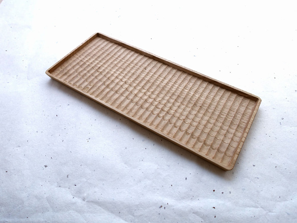 【ご予約商品】我谷盆 栗 30×13×1.2cm ナチュラル お盆 トレイ 木地盆 折敷 5枚目の画像