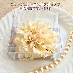 新作☆ミニコサージュ  Little Flowers white ヘアクリップにも使える2wayタイプ 9枚目の画像