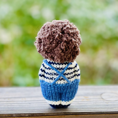 アフロの男の子 あみぐるみ ぼうぐるみ スウェーデン編み人形