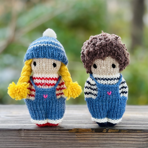 アフロの男の子 あみぐるみ ぼうぐるみ スウェーデン編み人形