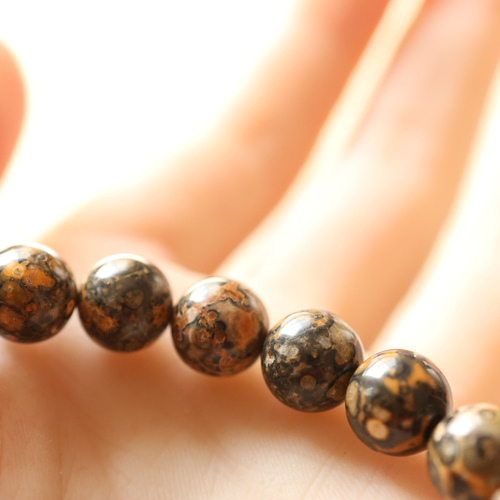 独創的なヒョウ柄☆…☆レオパードスキンジャスパー：10ミリ☆…☆天然石