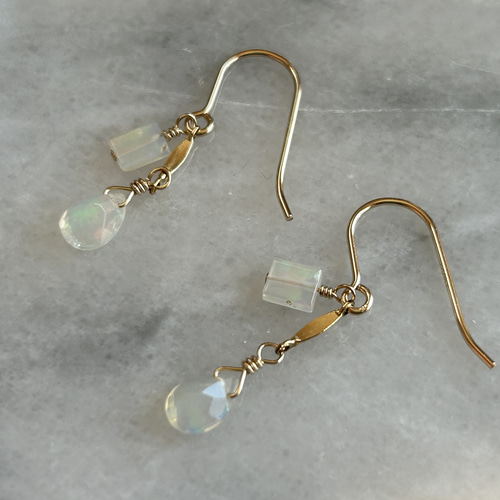 プレシャスオパール ピアス(14KGF) ピアス（フック・チェーン 