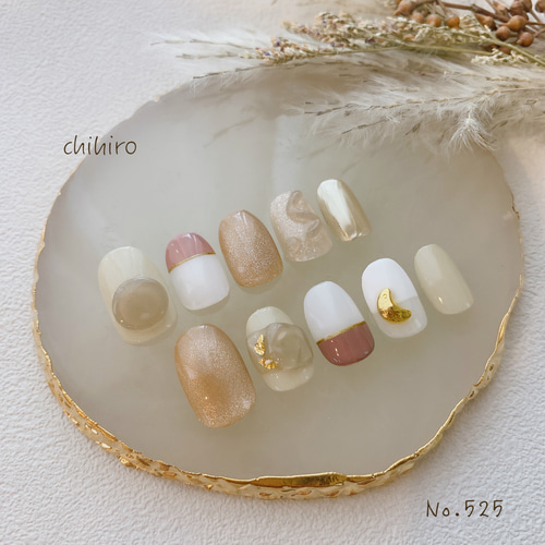 ネイルチップ No.525 ネイルチップ（つけ爪） CHIHIRO 通販 17268786