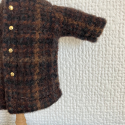 オビツ11  woolのコート　brown 4枚目の画像