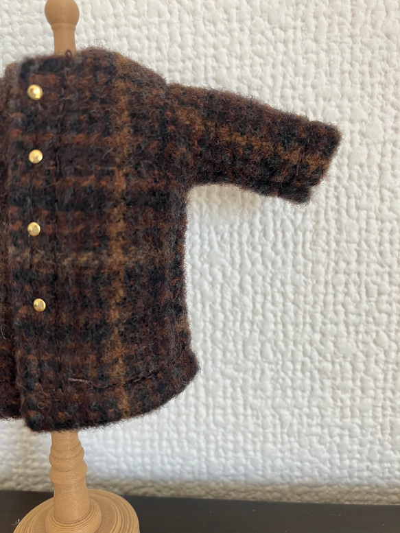 オビツ11  woolのコート　brown 4枚目の画像