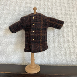 オビツ11  woolのコート　brown 2枚目の画像