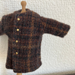 オビツ11  woolのコート　brown 5枚目の画像