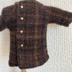 オビツ11  woolのコート　brown 3枚目の画像