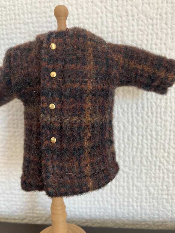 オビツ11  woolのコート　brown 3枚目の画像