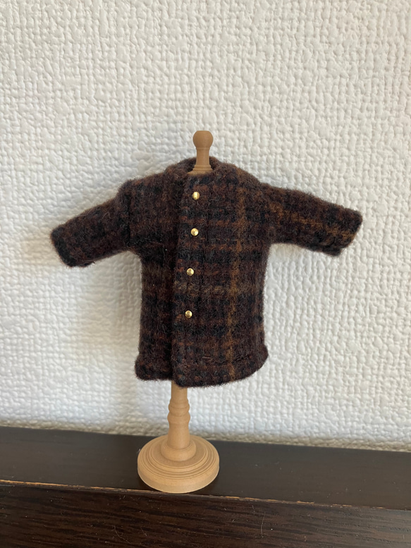 オビツ11  woolのコート　brown 1枚目の画像
