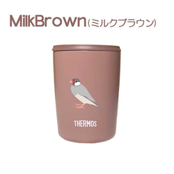 文鳥(4種) サーモス 蓋つき タンブラー 300ml 保温 保冷 ステンレス マグカップ スライド式 8枚目の画像