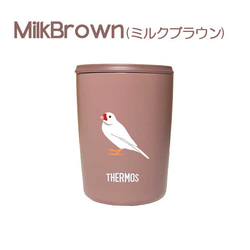 文鳥(4種) サーモス 蓋つき タンブラー 300ml 保温 保冷 ステンレス マグカップ スライド式 5枚目の画像