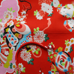 ７６０１　女の子の着物で作った和風財布・ポーチ＃送料無料 8枚目の画像