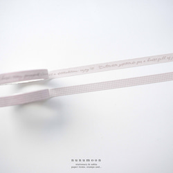 nunumoon original　7mm英字マスキングテープ　pink beige　11024 4枚目の画像