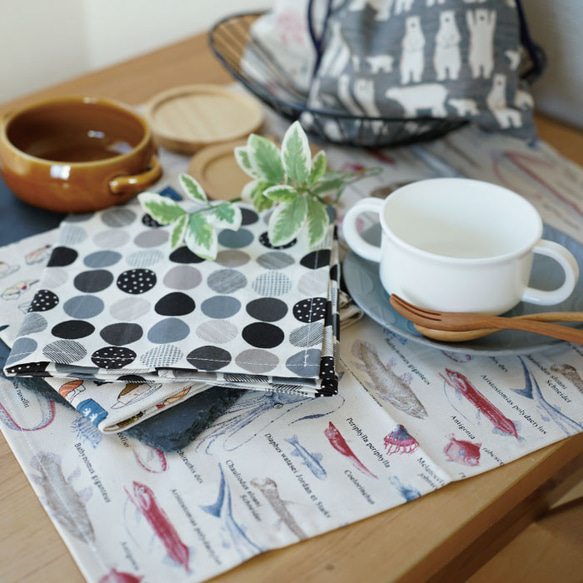 なめこ様 確認用 ストライプ ねこ ランチョンマット 35×55 給食袋