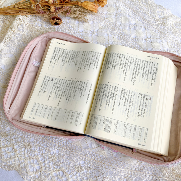 【再販】LIBERTY 中型聖書カバー［タグ付きタイプ］✳︎ ペイザンヌ・ブロッサム　 8枚目の画像