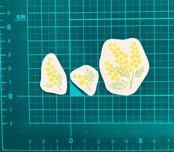 ミモザのシンプルなフレークシール(25枚入) 4枚目の画像