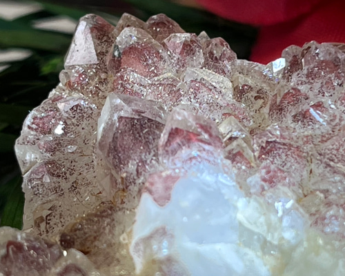 ファントム✿*:・ストロベリー クォーツ ファイヤー クラスター 原石