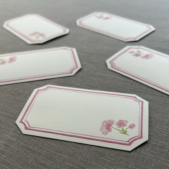 message card〈桜色の花〉5枚組 6枚目の画像