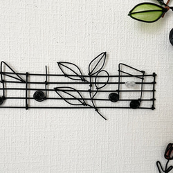 草花と音符の楽譜　ワイヤークラフト 9枚目の画像