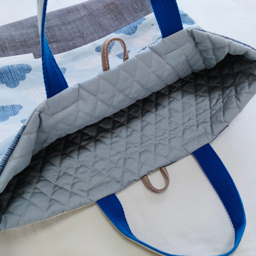 雲と飛行機 ＊ 大きめレッスンバッグ 3点セット / デコレクションズ