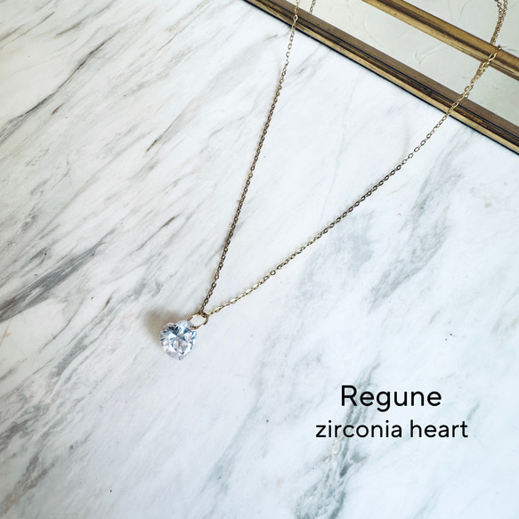 zirconia heart ❤︎ necklace 1枚目の画像