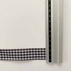 【2024アソート⑨】50cm×2本  リバーシブルリボン チェック ピンク ブラック ホワイト 5枚目の画像