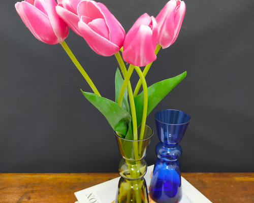 オリエント&フルーム フラワーベース 花瓶 チューリップ アート アートフラワー グラスベースTulip | TWO-ONE STYLEネット