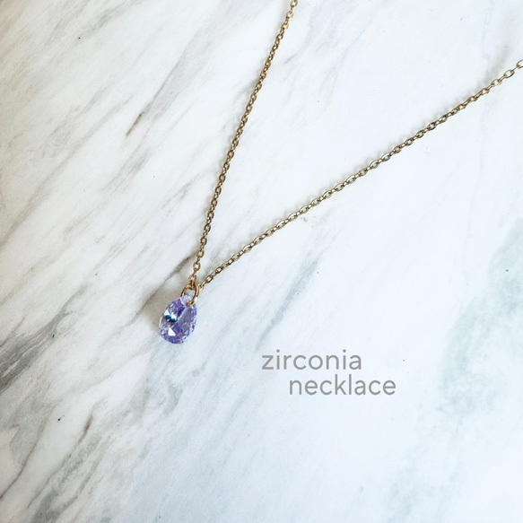 zirconia drop ✴︎ necklace 3枚目の画像