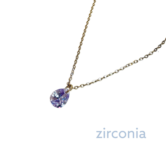 zirconia drop ✴︎ necklace 2枚目の画像