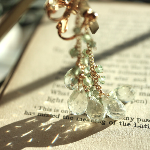 高品質＊グリーンアメジスト＊一粒＊14kgf＊ピアス＊535 楽天市場】グリーンアメジスト / 天然石 ピアス / 14KGF ゴールド